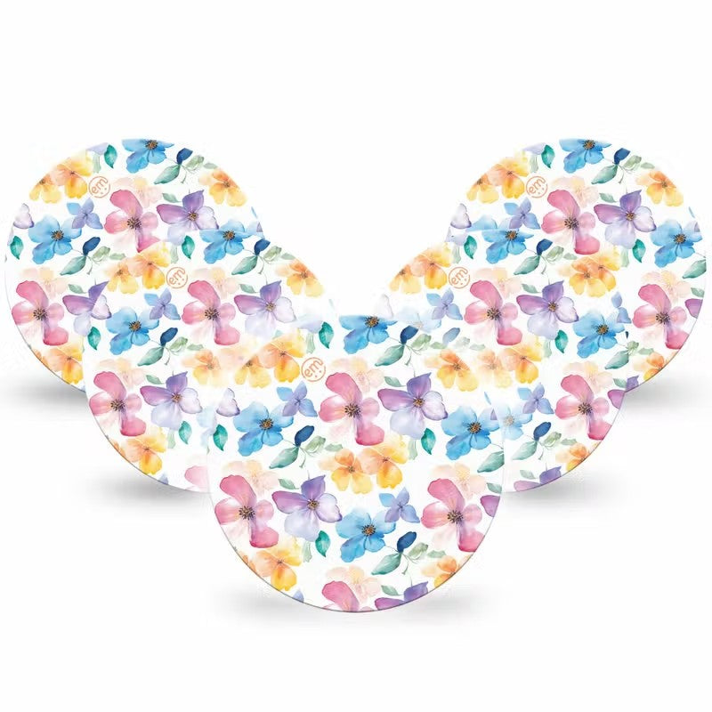 ExpressionMed OverPatch Luminous Florals Adhesive Patch Freestyle Libre 2 or 3