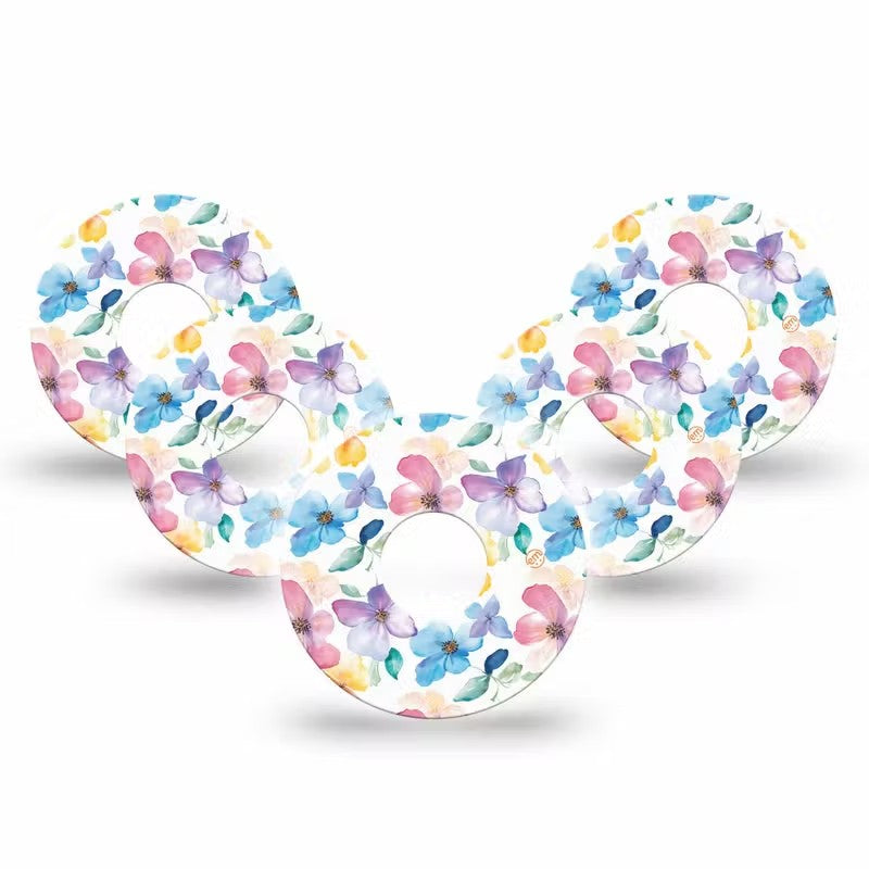 ExpressionMed Luminous Florals Adhesive Patch Freestyle Libre 3