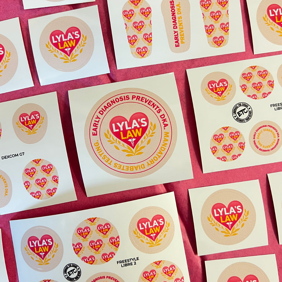 Dexcom G6/One Sensor Stickers (Lyla's Law) 6 pack