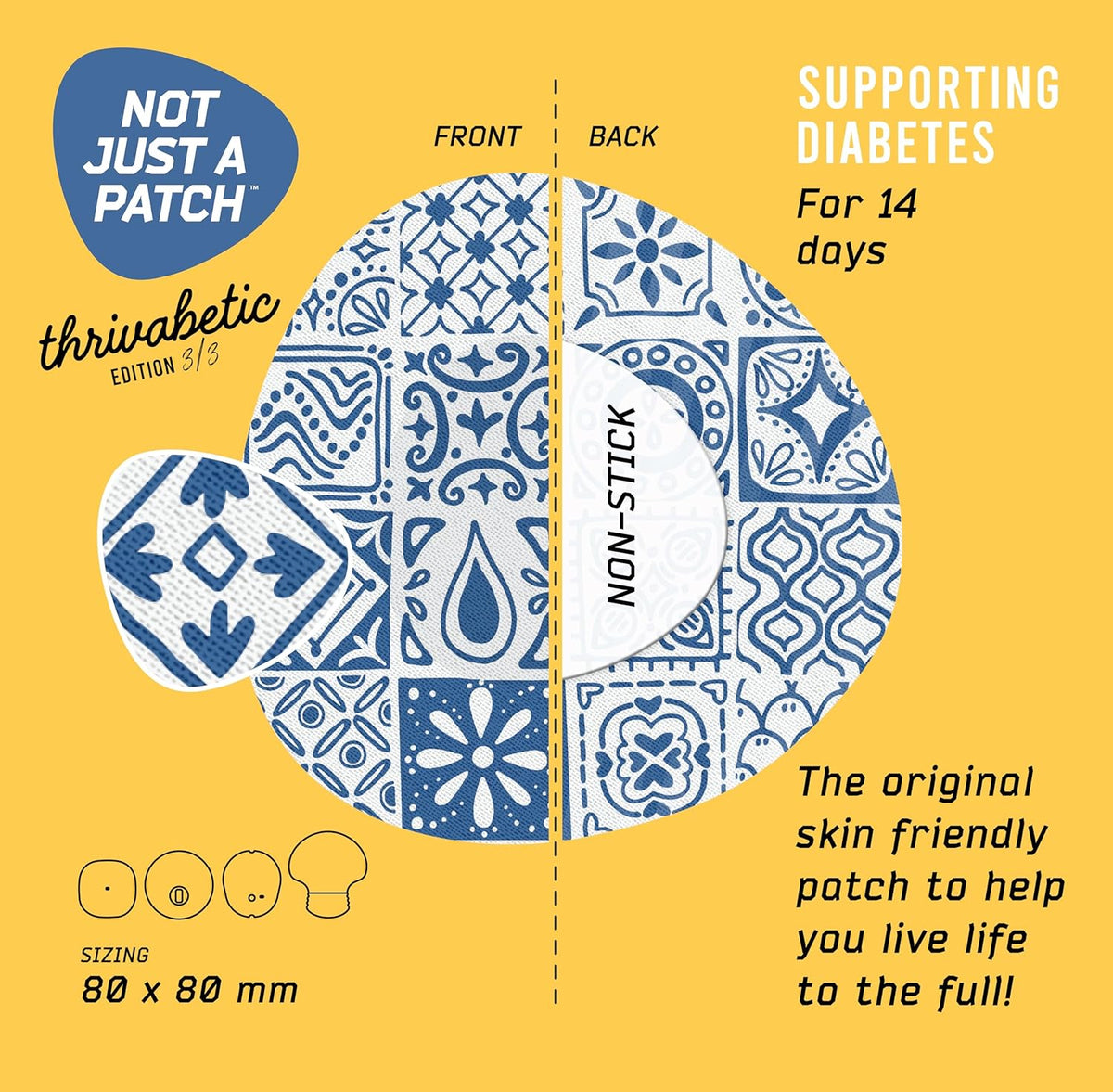 Not Just a Patch Original Patterned - Dexcom G7/Dexcom ONE+/Libre 3  - 10 Pack