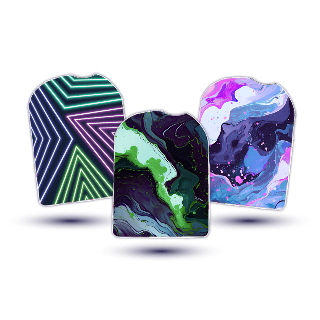 Omnipod Cover Stickers (Midnight Neons) 3 Pack