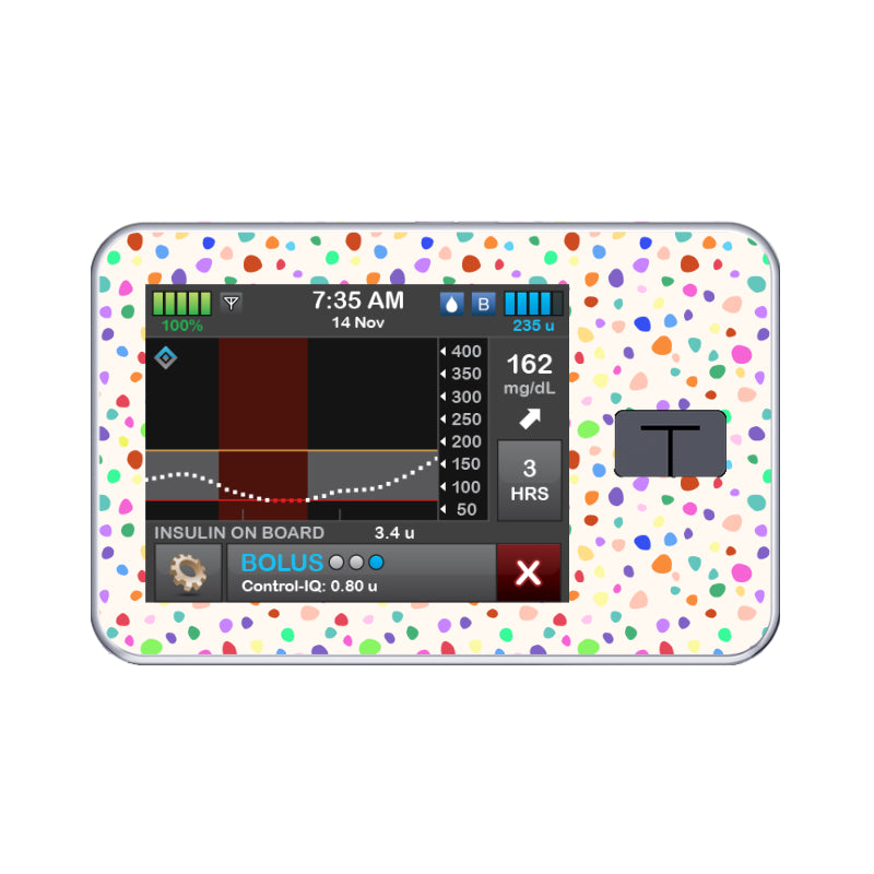 T:slim Cover Sticker (Multi-Coloured Dotty)