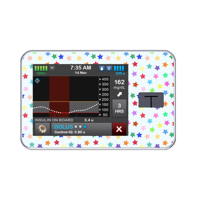 T:slim Cover Sticker (Multi-Coloured Stars)