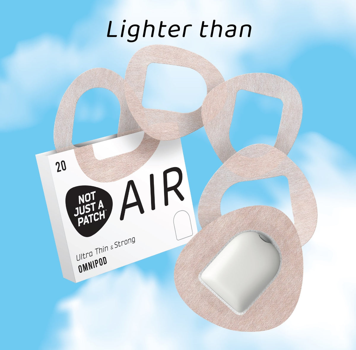 Not Just a Patch Air - Omnipod - 20 Pack - Choose Colour