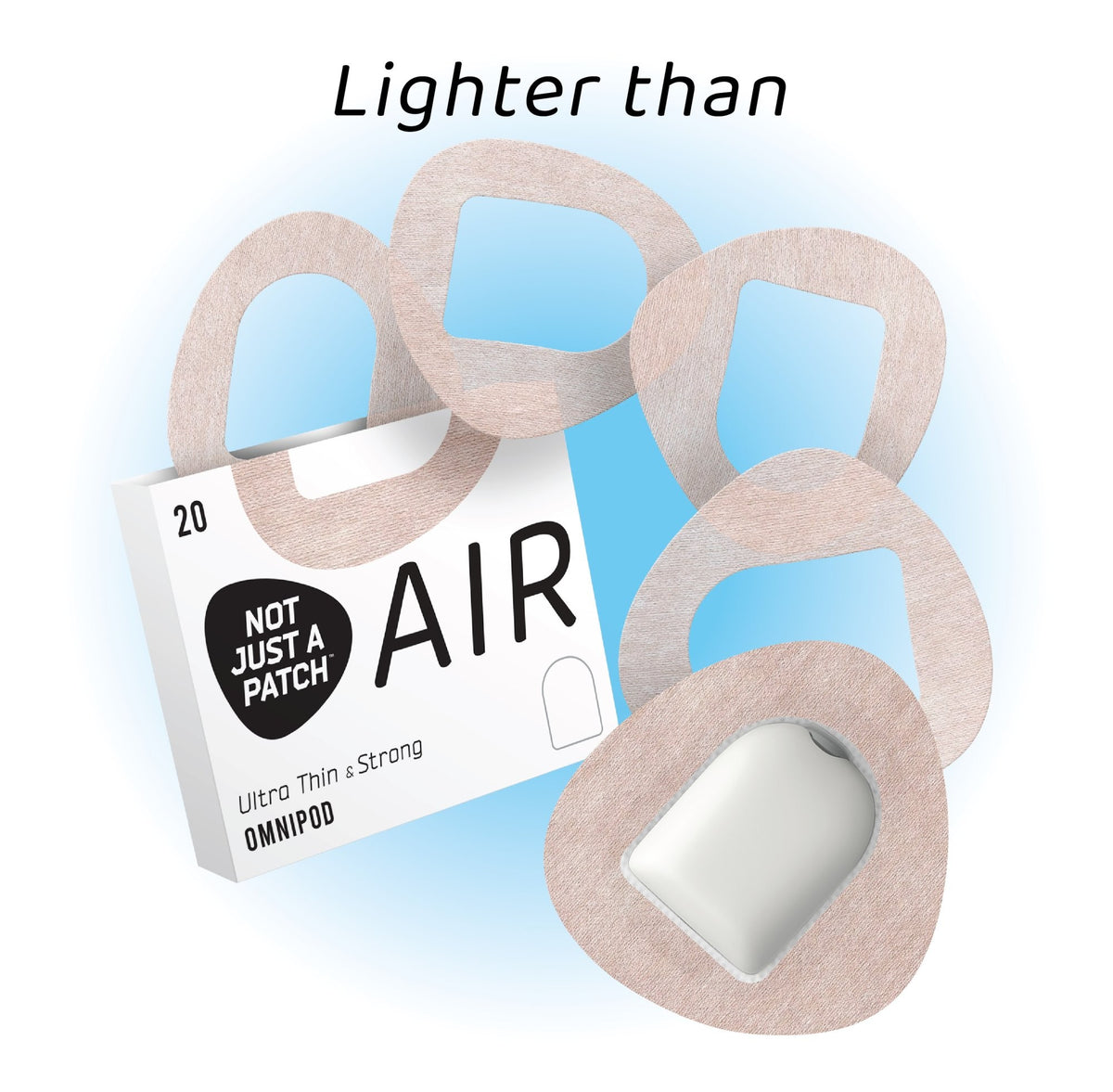 Not Just a Patch Air - Omnipod - 20 Pack - Choose Colour
