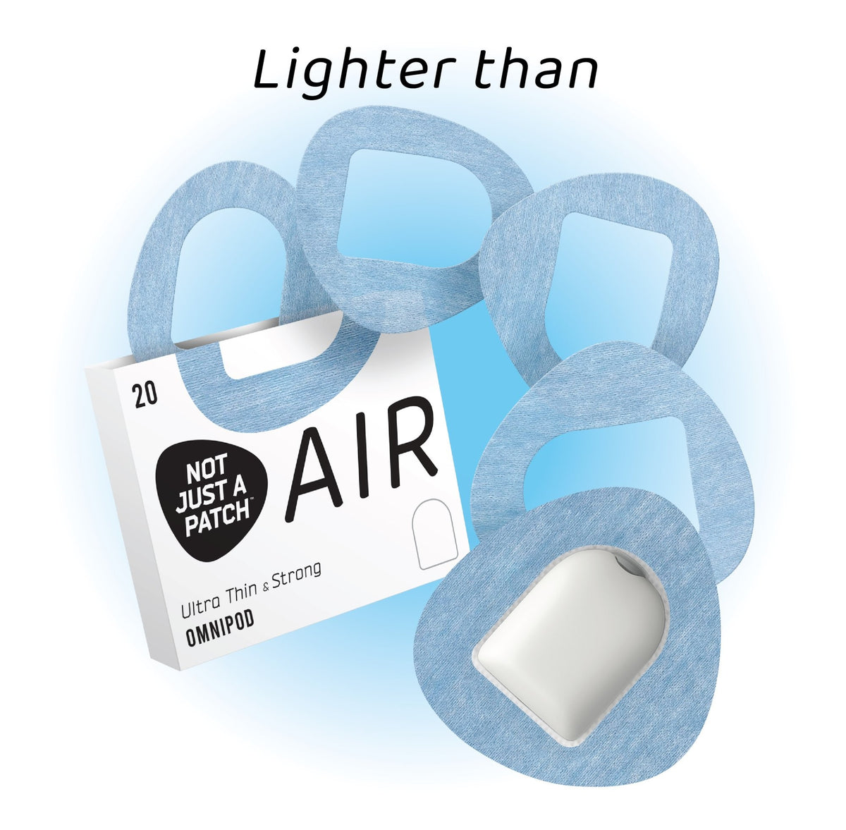 Not Just a Patch Air - Omnipod - 20 Pack - Choose Colour