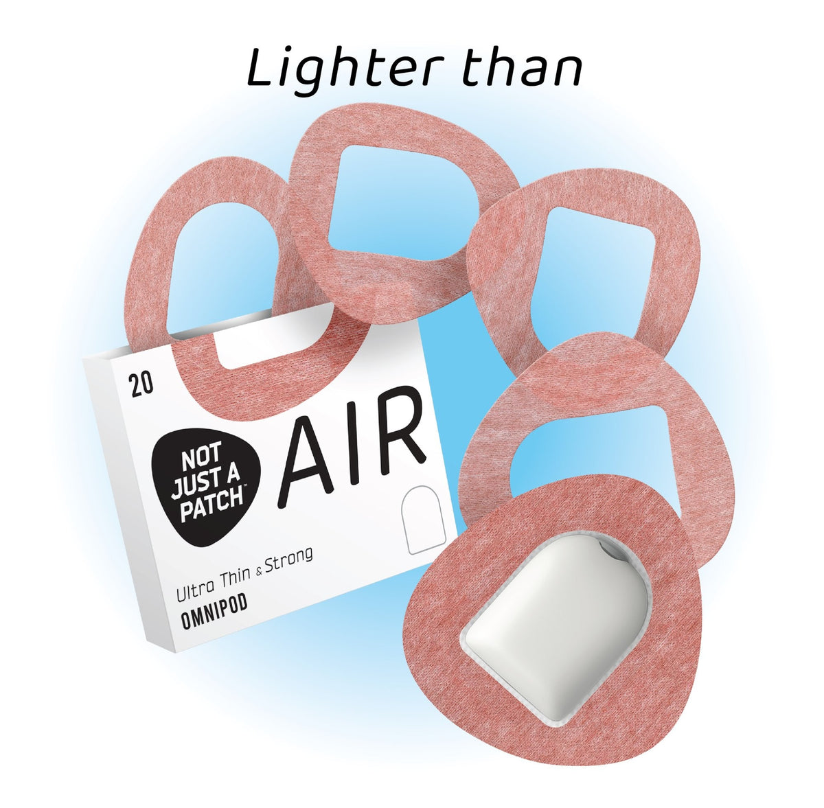 Not Just a Patch Air - Omnipod - 20 Pack - Choose Colour