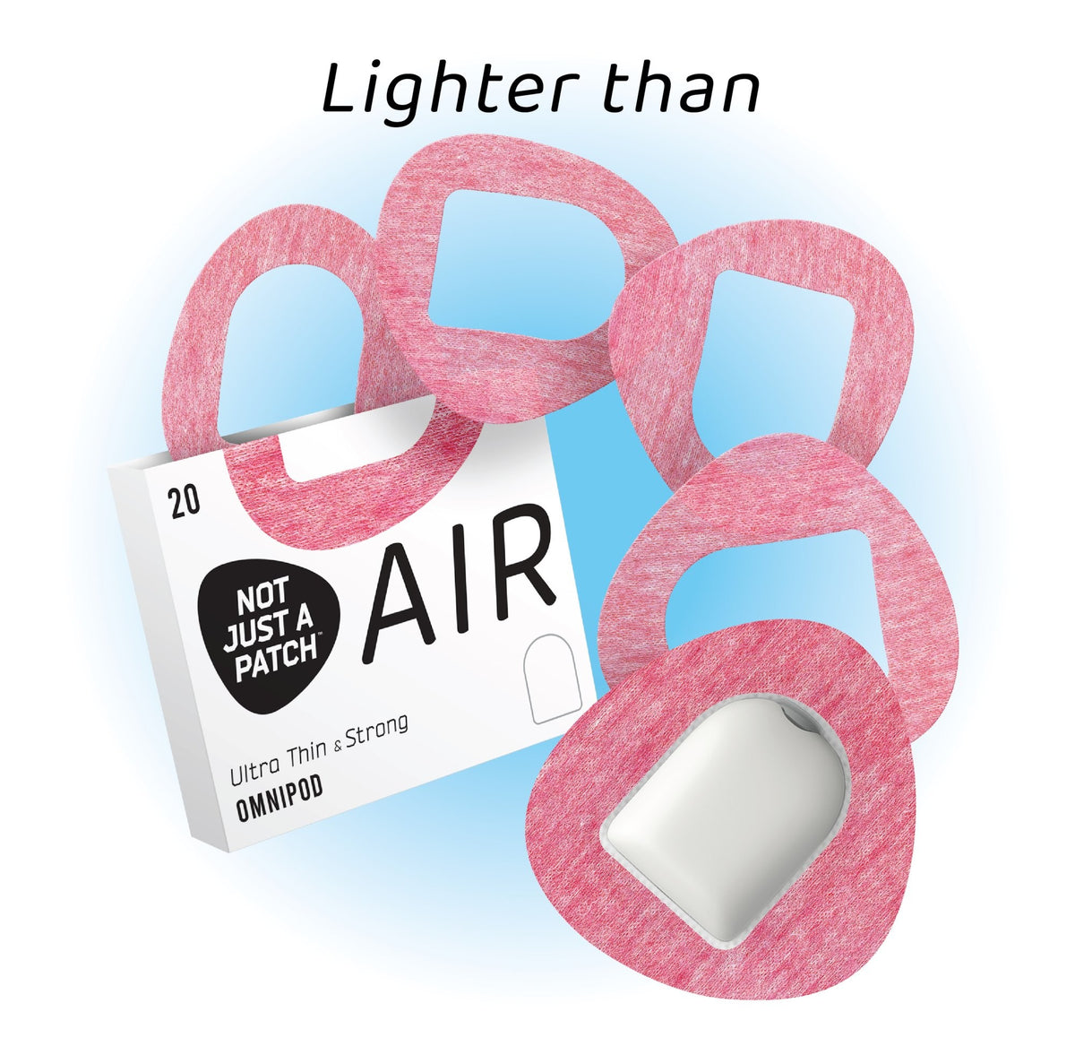 Not Just a Patch Air - Omnipod - 20 Pack - Choose Colour