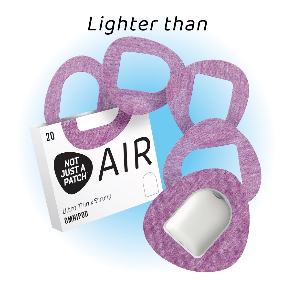 Not Just a Patch Air - Omnipod - 20 Pack - Choose Colour