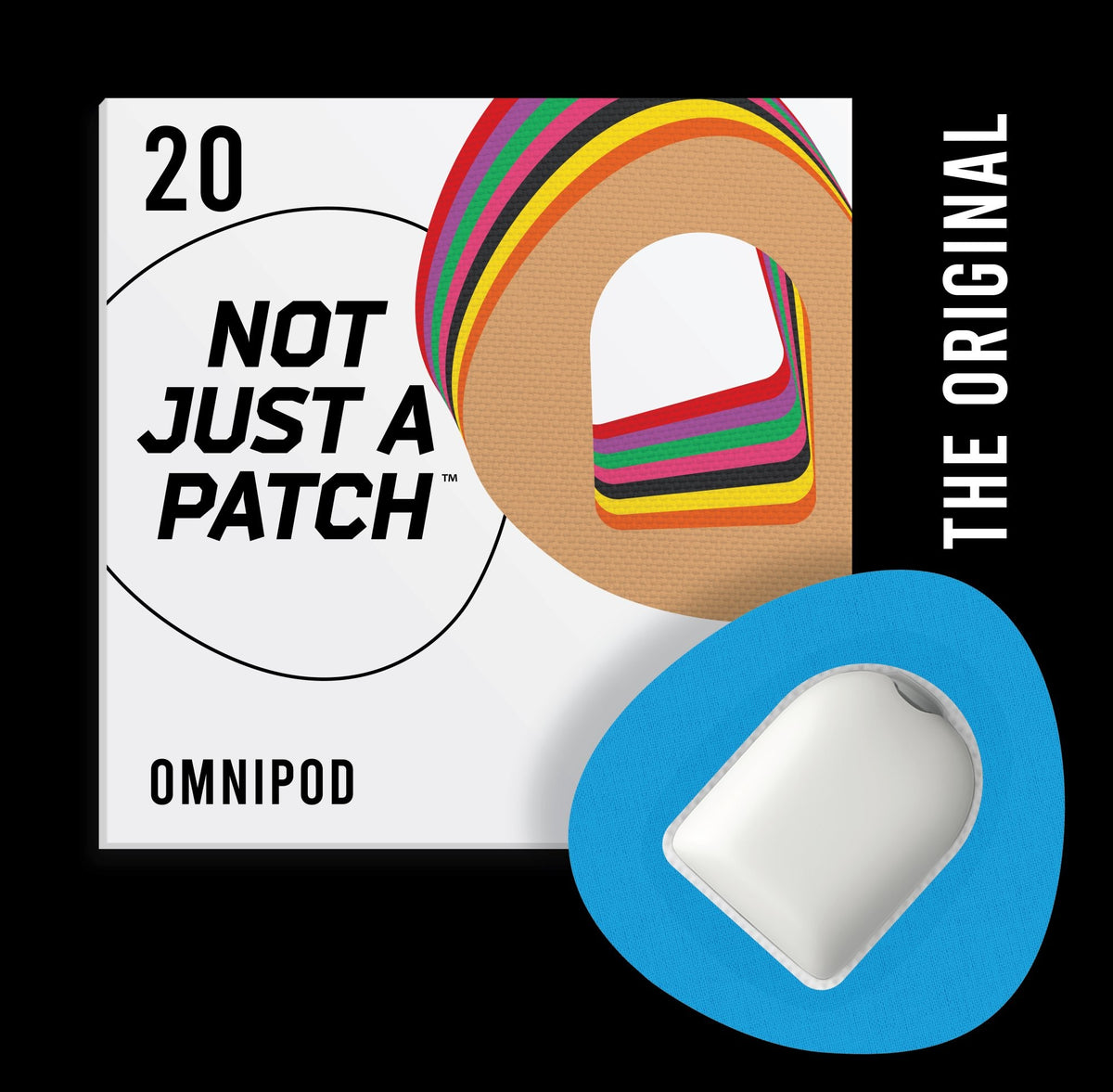 Not Just a Patch - Omnipod - 20 Pack - Choose Colour