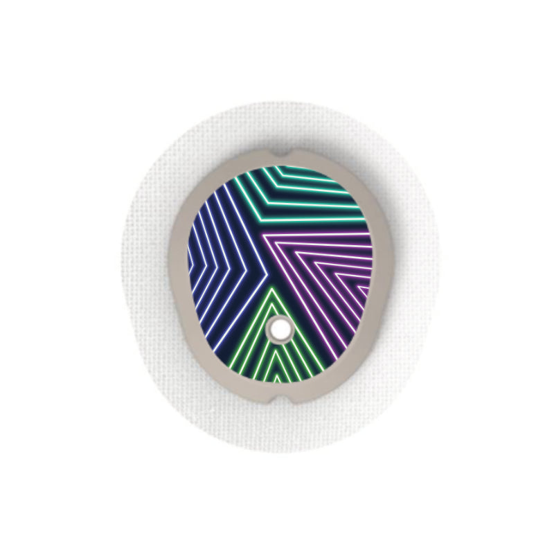 Dexcom G7/Dexcom One+ Sensor Sticker (Neon Midnight) 6 pack