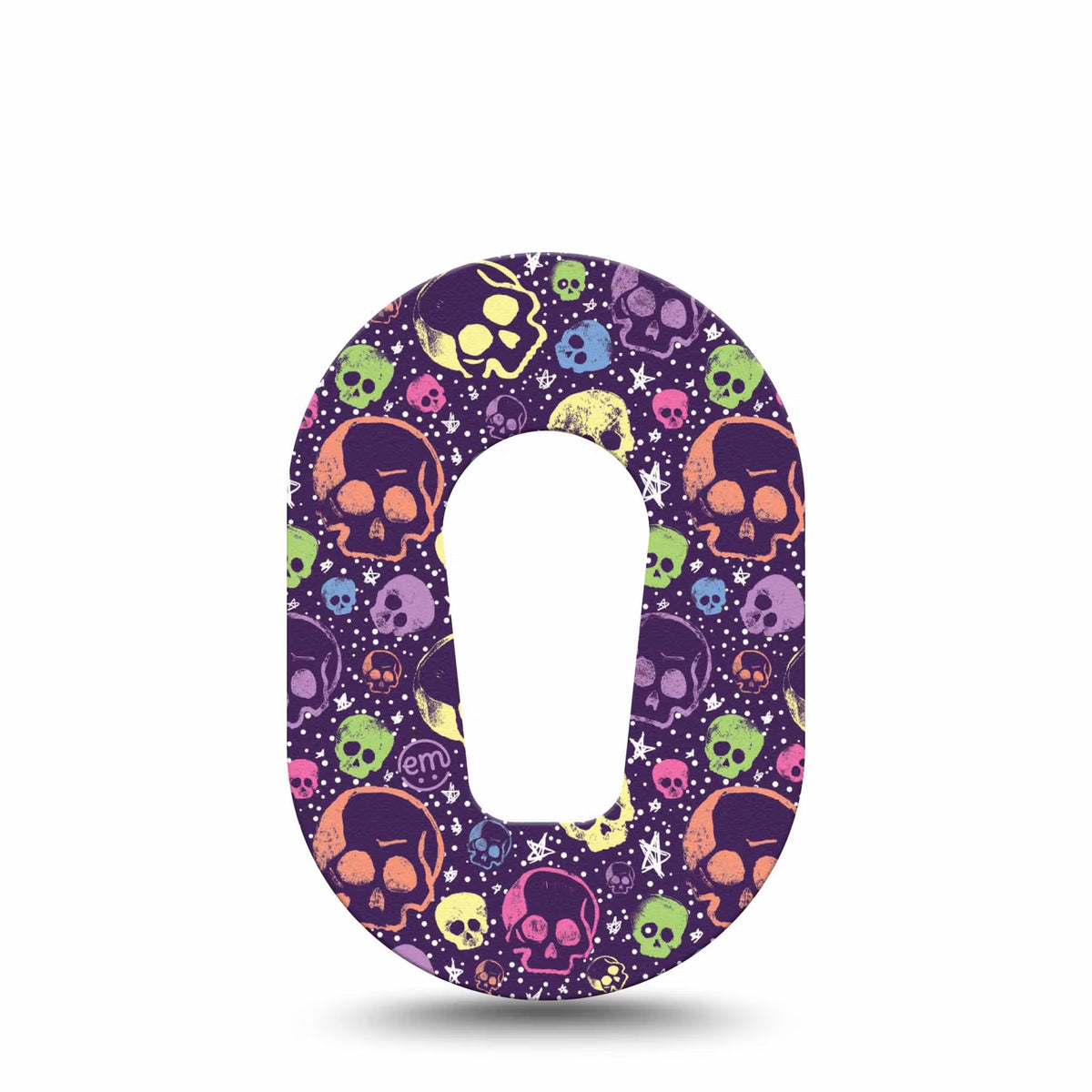 ExpressionMed Mini Neon Skulls Adhesive Patch Dexcom G6/One