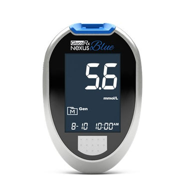 GlucoRx Nexus Blue Blood Glucose Monitoring System