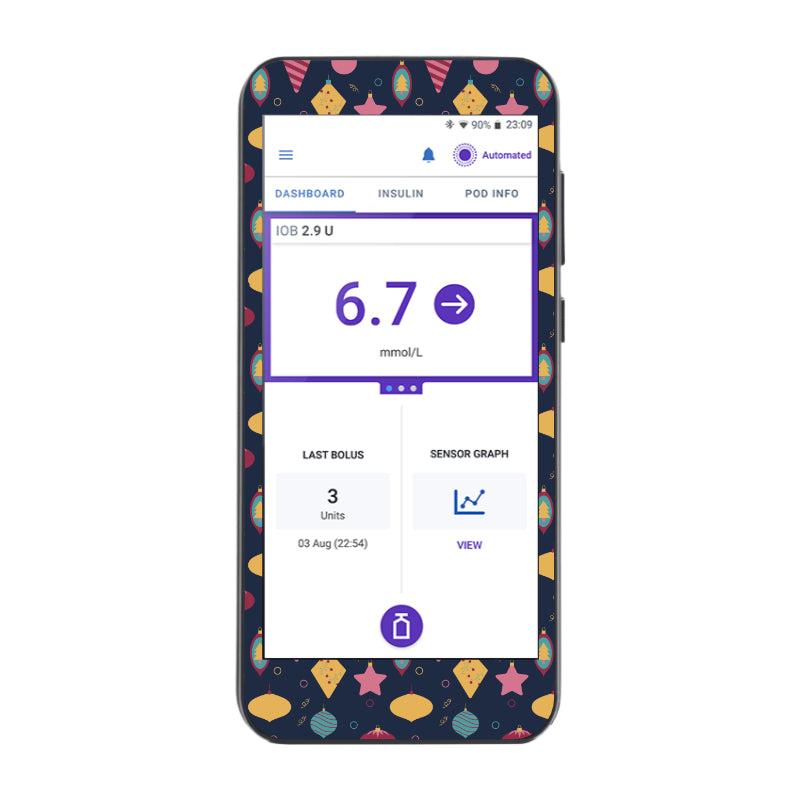 Omnipod 5 Cover Sticker (Very Merry Sparkle)