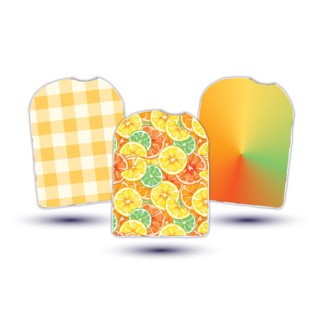 Omnipod Cover Stickers (Citrus Prints) 3 Pack