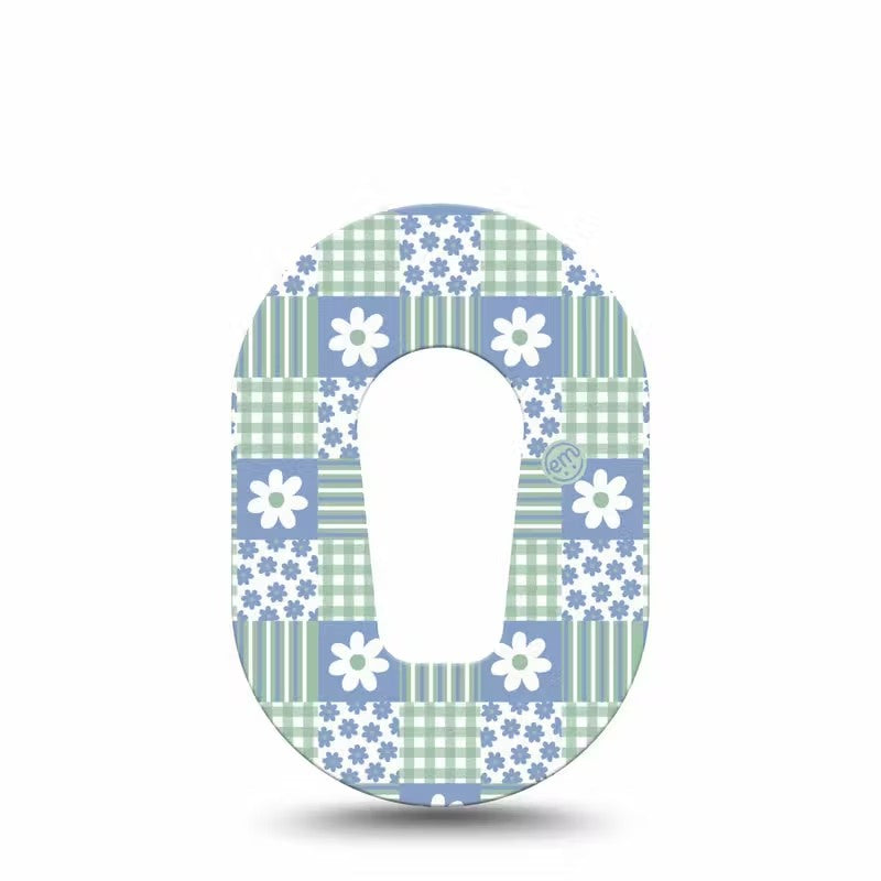 ExpressionMed Mini Patchwork Flowers Adhesive Patch Dexcom G6/One