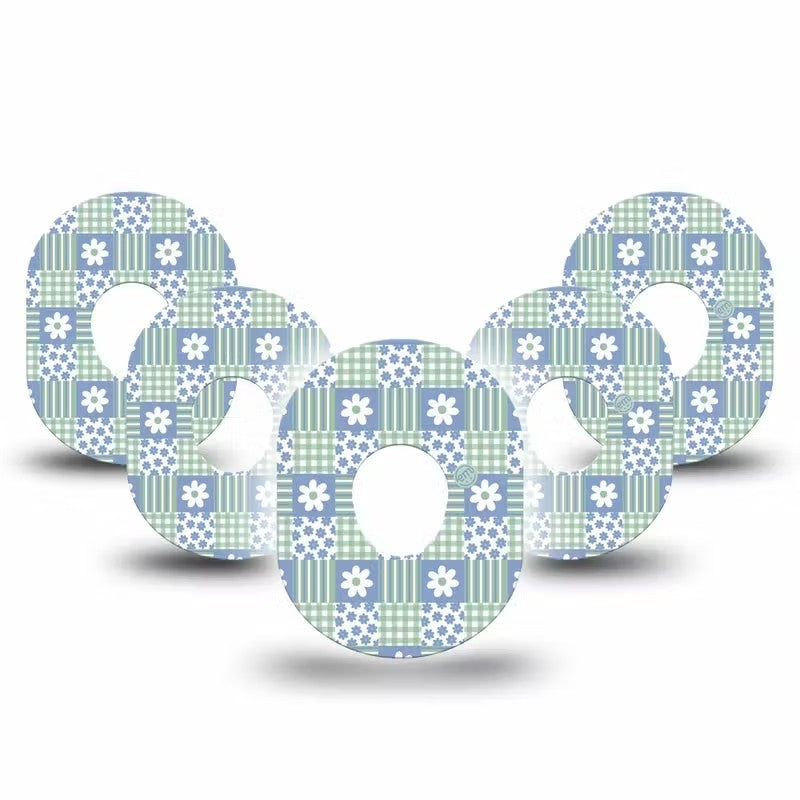 ExpressionMed Patchwork Flowers Adhesive Patch Dexcom G7/Dexcom ONE+