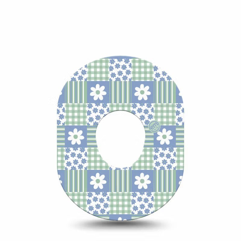 ExpressionMed Patchwork Flowers Adhesive Patch Dexcom G7/Dexcom ONE+