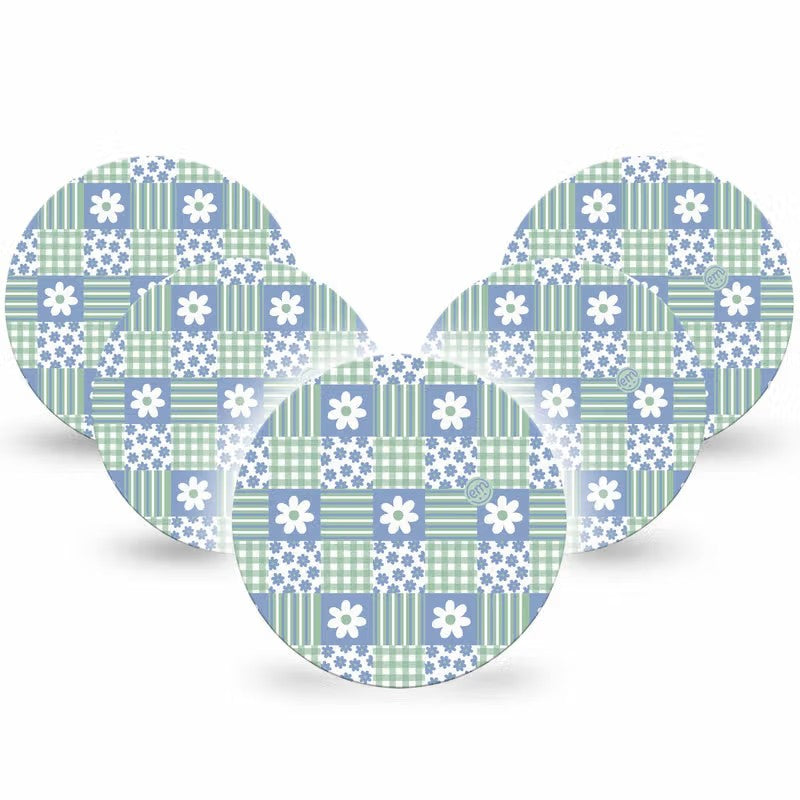 ExpressionMed OverPatch Patchwork Flowers Adhesive Patch Freestyle Libre 2 or 3