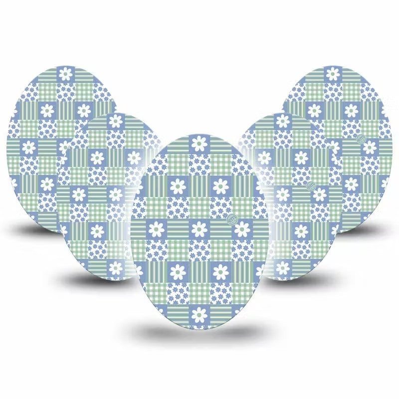 ExpressionMed Patchwork Flowers Adhesive Patch Oval