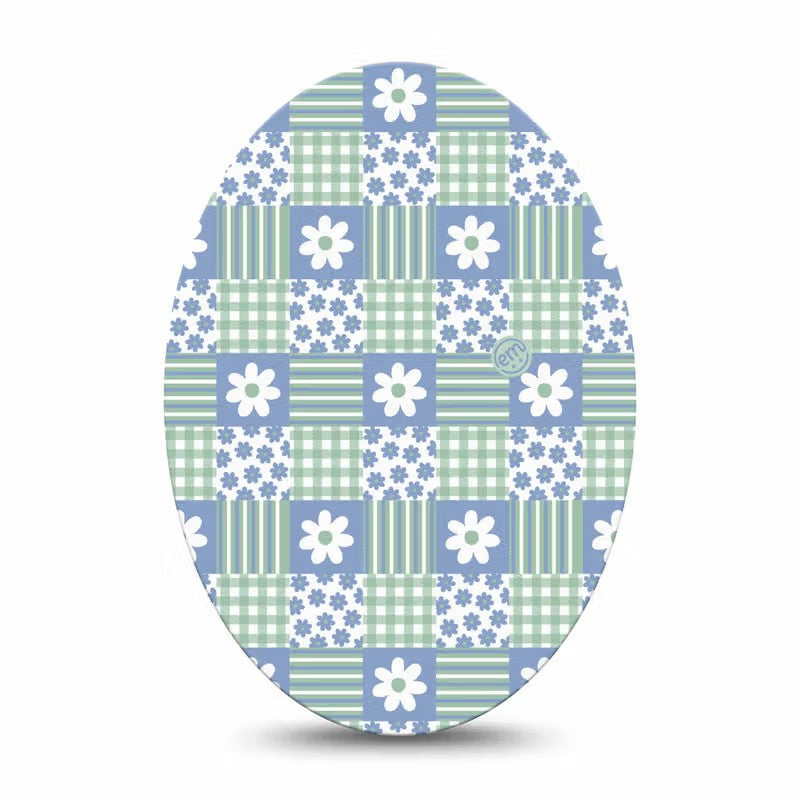 ExpressionMed Patchwork Flowers Adhesive Patch Oval