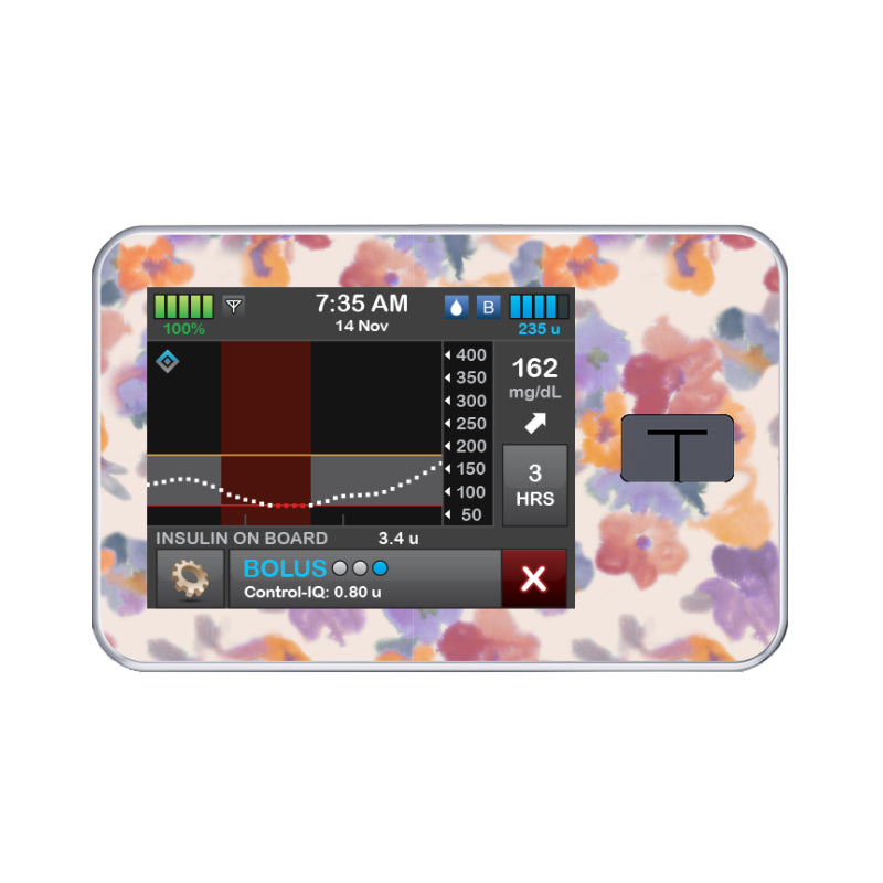T:slim Cover Sticker (Peachy) - Diabeticsupply.co.uk