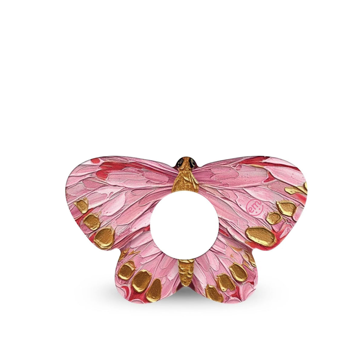 ExpressionMed Pink Paint Butterfly Shape Adhesive Patch Infusion Set
