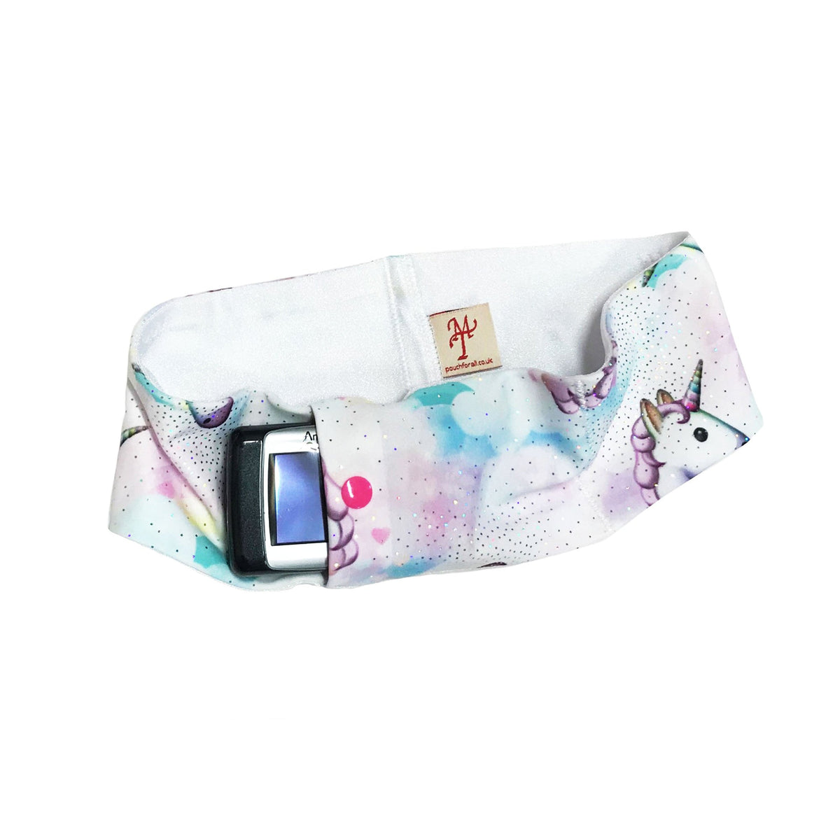 Glitter Unicorn Super Slim Pump Waist Band Pouch