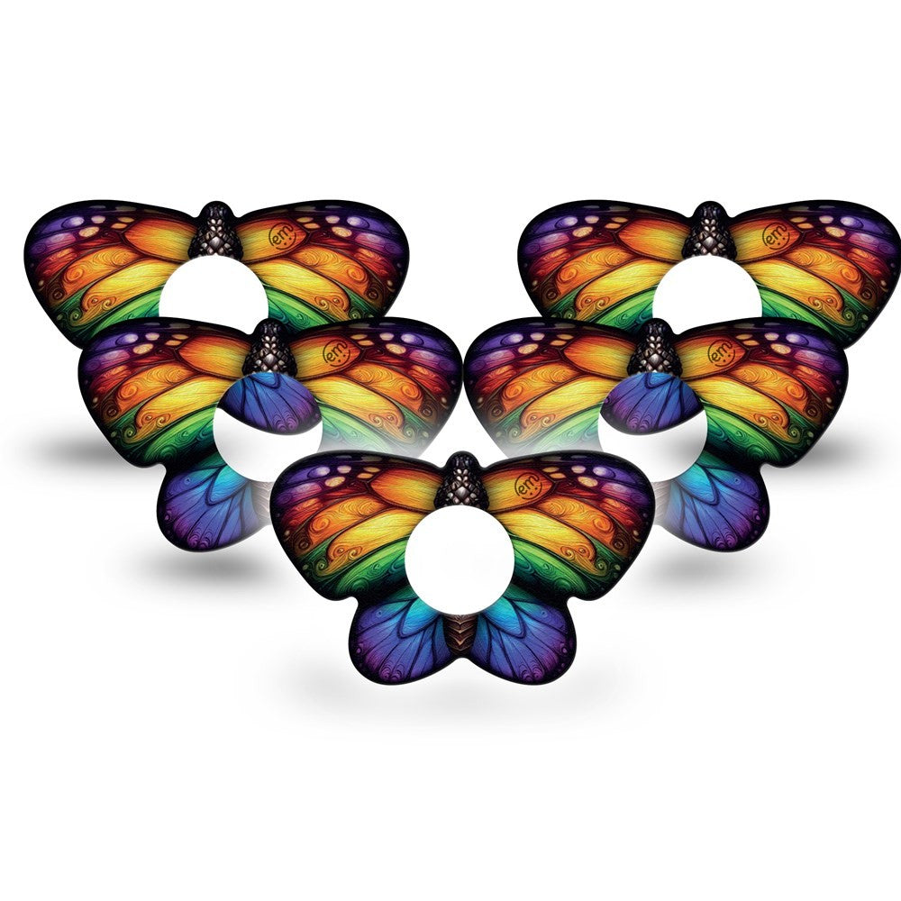 ExpressionMed Rainbow Butterfly Shape Adhesive Patch Infusion Set