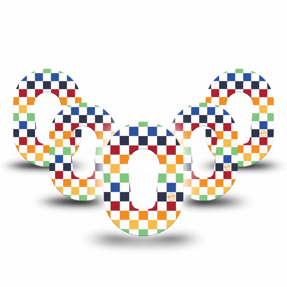 ExpressionMed Mini Rainbow Checkerboard Adhesive Patch Dexcom G6/One