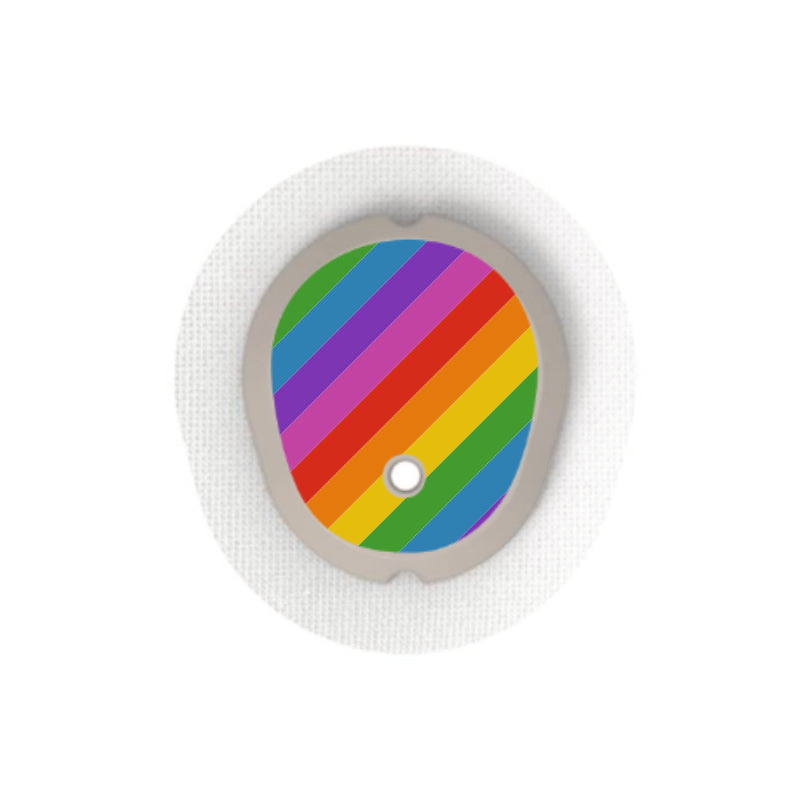 Dexcom G7/Dexcom One+ Sensor Sticker (Rainbow Colours) 6 pack