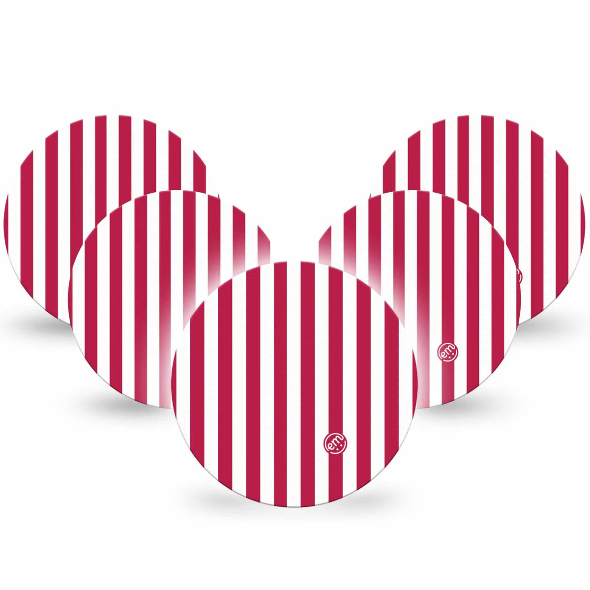 ExpressionMed OverPatch Red Stripes Adhesive Patch Freestyle Libre 2 or 3