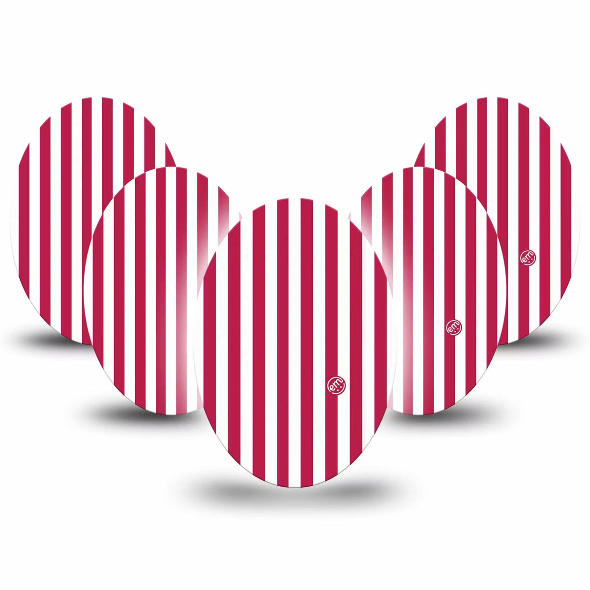 ExpressionMed Red Stripes Adhesive Patch Oval