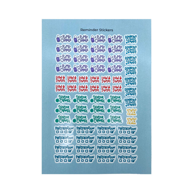 Betes the Axolotl - Logbook Stickers and Reminder Stickers 2 Pack