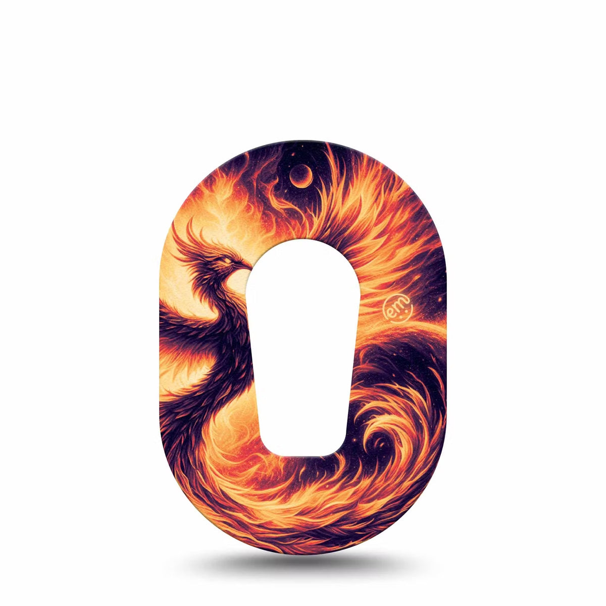 ExpressionMed Mini Rising Phoenix Adhesive Patch Dexcom G6/One