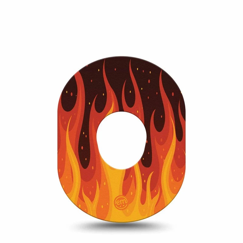 ExpressionMed Roarin' Flame Adhesive Patch Dexcom G7/Dexcom ONE+