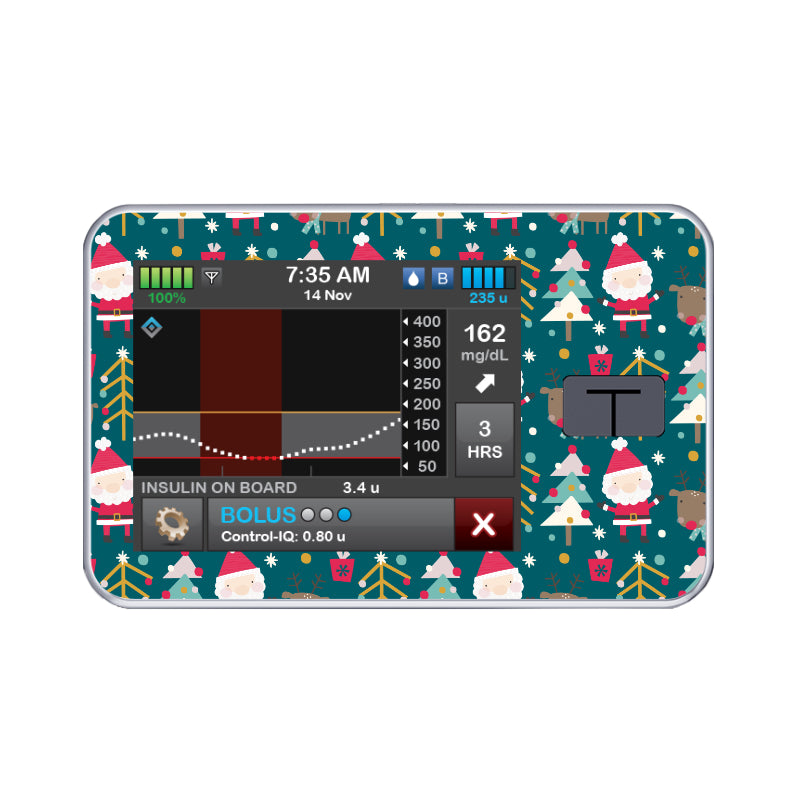 T:slim Cover Sticker (SANTA!) - Diabeticsupply.co.uk