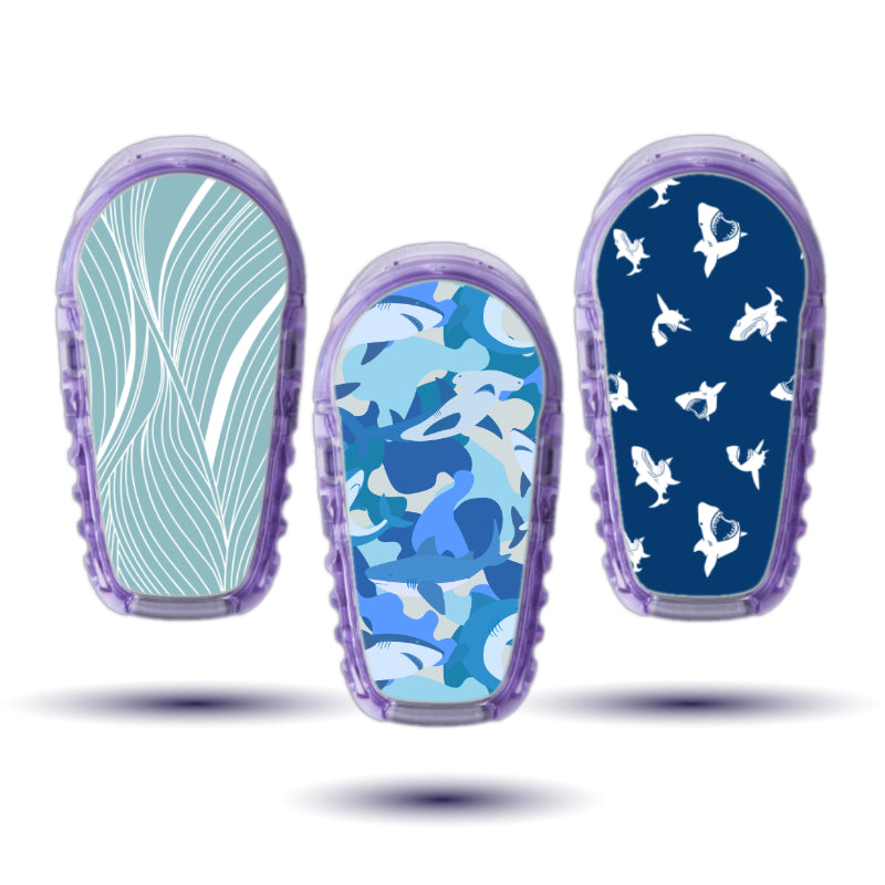 Dexcom G6/One Sensor Stickers (Shark) 3pk