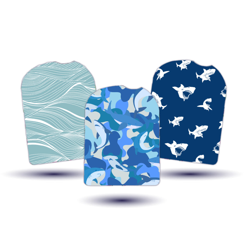 Omnipod Cover Sticker (Shark) 3pk