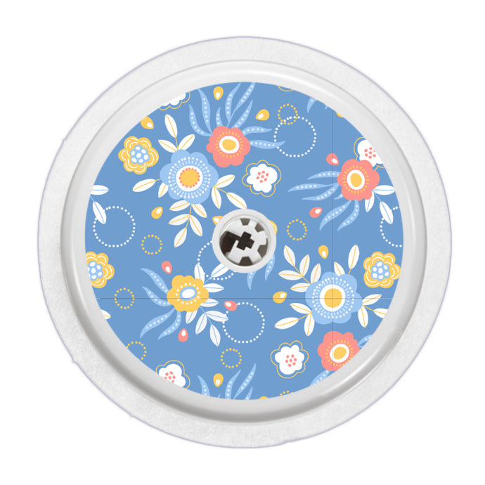 Freestyle Libre 2 Sensor Cover (Sky Blue Floral)