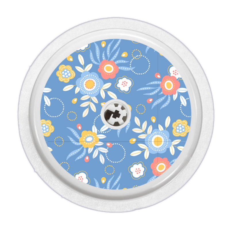 Freestyle Libre 2 Sensor Cover (Sky Blue Floral)
