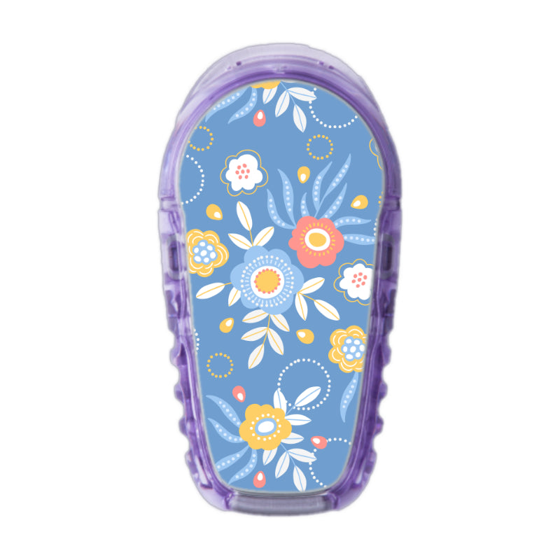 Dexcom G6/One Sensor Sticker (Sky Blue Floral)