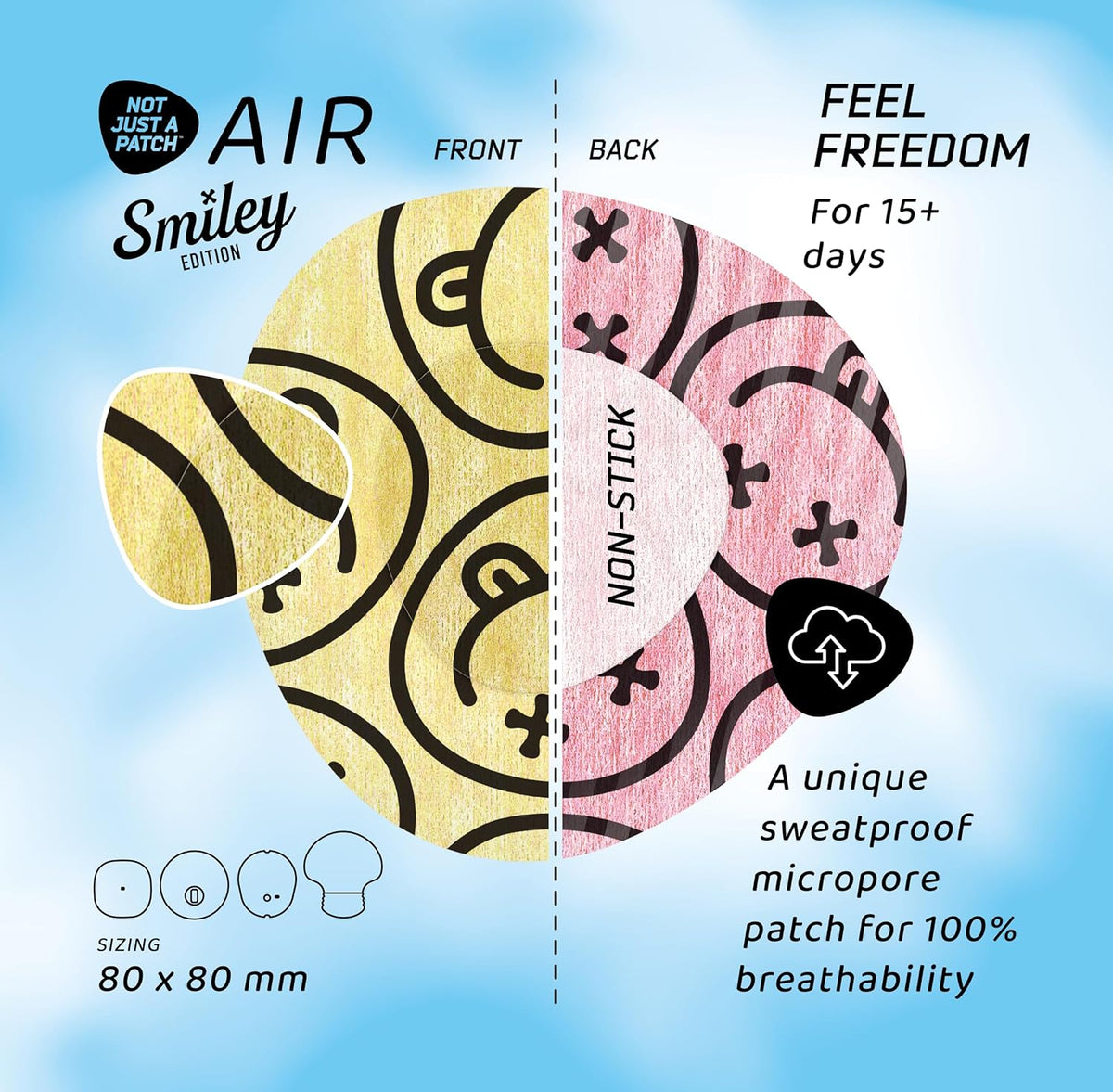 Not Just a Patch Air - Freestyle Libre 2 & 3 /Dexcom G7/ Medtronic CGMs - 10 Pack - Choose Pattern
