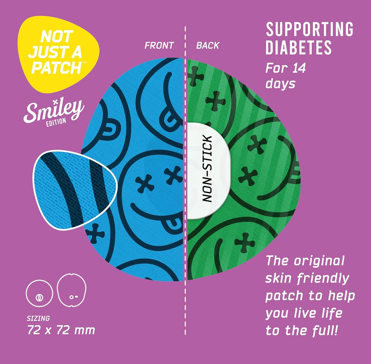 Not Just a Patch Original Patterned - Dexcom G7/Dexcom ONE+/Libre 3  - 10 Pack