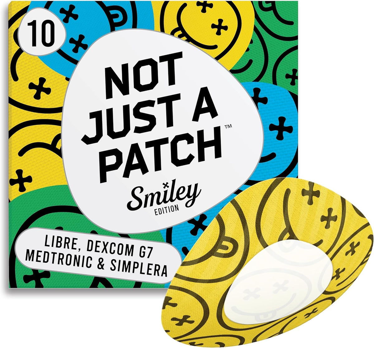 Not Just a Patch Original - Freestyle Libre 2 & 3 /Dexcom G7/ Medtronic CGMs - 10 Pack - Choose Pattern
