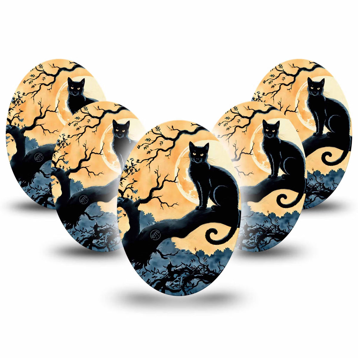ExpressionMed Spooky Black Cat Adhesive Patch Oval
