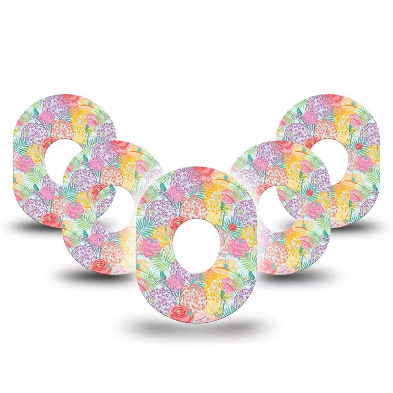 ExpressionMed Spring Flowers Adhesive Patch Dexcom G7/Dexcom ONE+