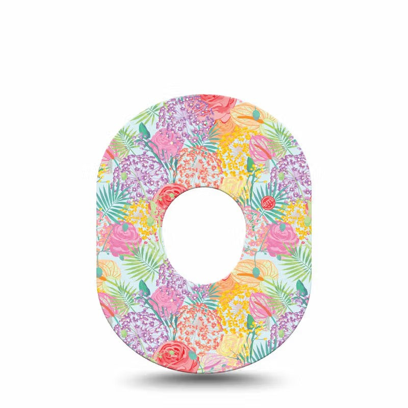 ExpressionMed Spring Flowers Adhesive Patch Dexcom G7/Dexcom ONE+