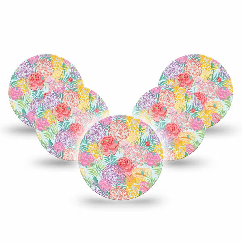 ExpressionMed OverPatch Spring Flowers Adhesive Patch Freestyle Libre 3