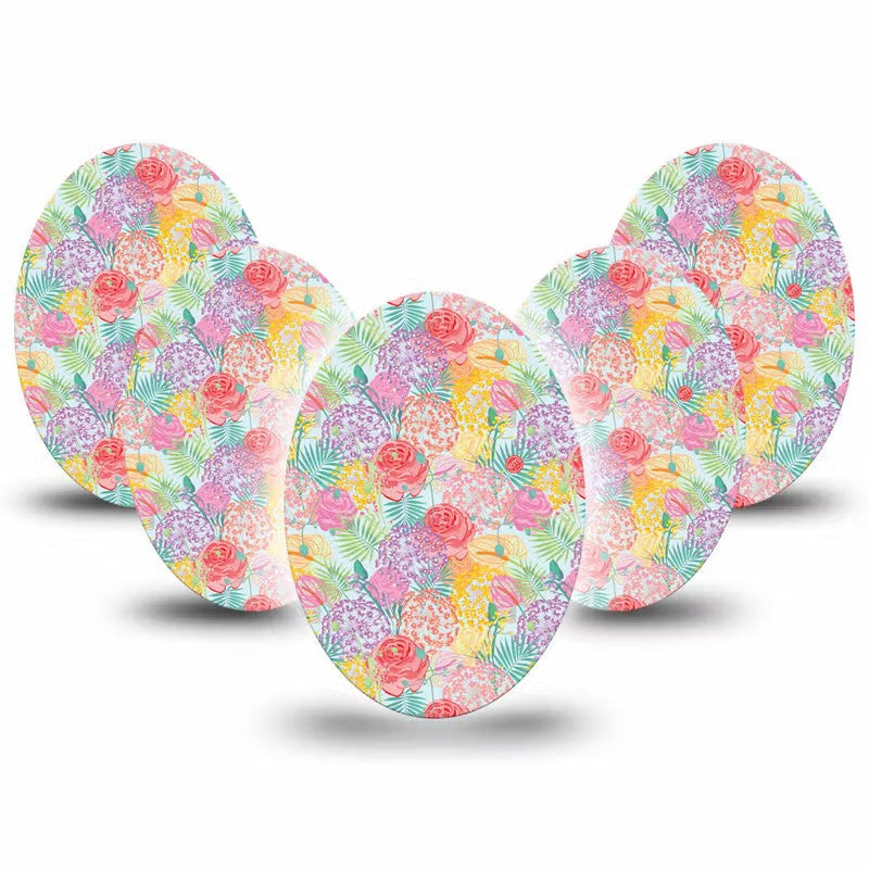 ExpressionMed Spring Flowers Adhesive Patch Oval